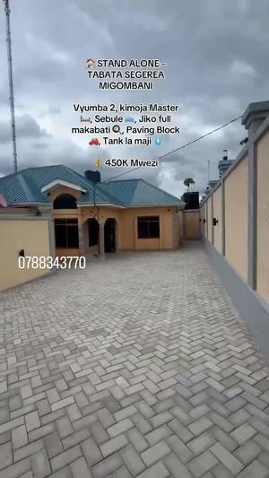 Nyumba ya vyumba viwili inapangishwa Tabata Segerea Migombani, Dar Es Salaam Nyumba ya vyumba viwili inapangishwa Tabata Segerea Migombani, Dar Es Salaam