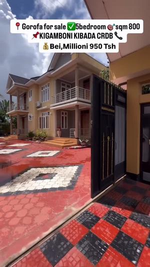 Nyumba ya vyumba vitano inauzwa Kibada, Dar Es Salaam (800 sqm)