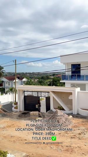 Plot for sale in Goba Maghorofani, Dar Es Salaam sqm 1200