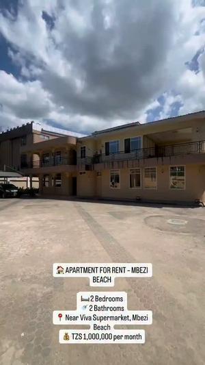 Apartment ya vyumba viwili inapangishwa Mbezi Beach, Dar Es Salaam