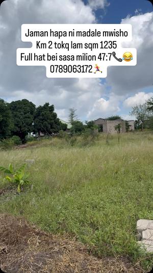 Plot for sale in Madale Mwisho, Dar Es Salaam sqm 1235 Plot for sale in Madale Mwisho, Dar Es Salaam sqm 1235