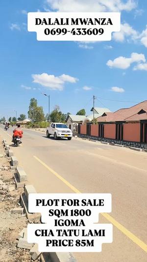 Kiwanja kinauzwa Igoma, Mwanza sqm 1800