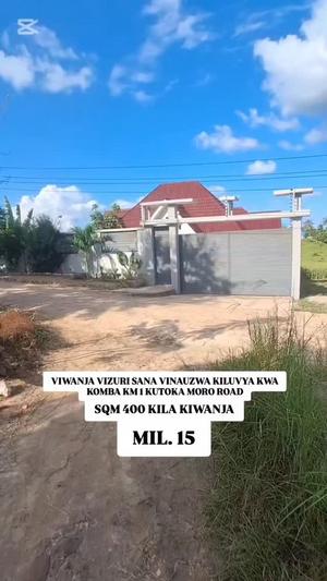 Kiwanja kinauzwa Kiluvya Kwa Komba, Pwani (400 sqm)
