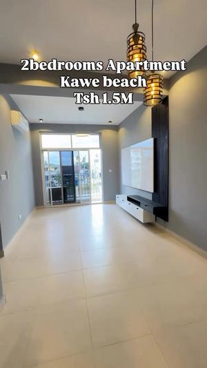 Apartment ya vyumba viwili inapangishwa Kawe Beach, Dar Es Salaam