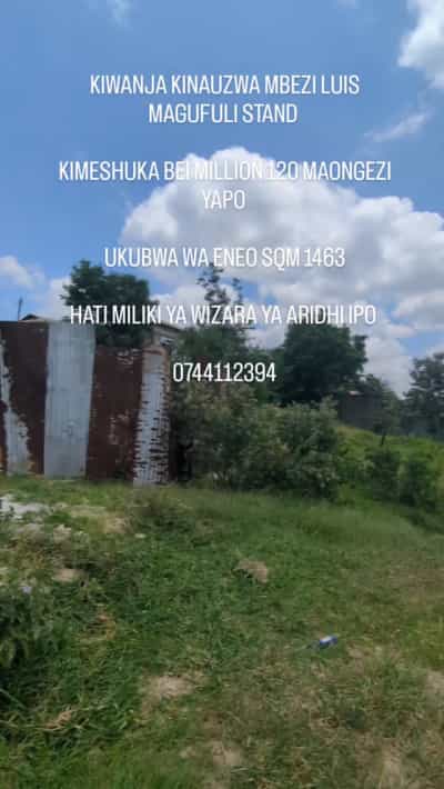 Kiwanja kinauzwa Mbezi Luis Magufuli Stand, Dar Es Salaam (1463 sqm) Kiwanja kinauzwa Mbezi Luis Magufuli Stand, Dar Es Salaam (1463 sqm)