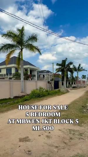 Nyumba ya vyumba vitano inauzwa Mbweni Jkt Block 5, Dar Es Salaam Nyumba ya vyumba vitano inauzwa Mbweni Jkt Block 5, Dar Es Salaam