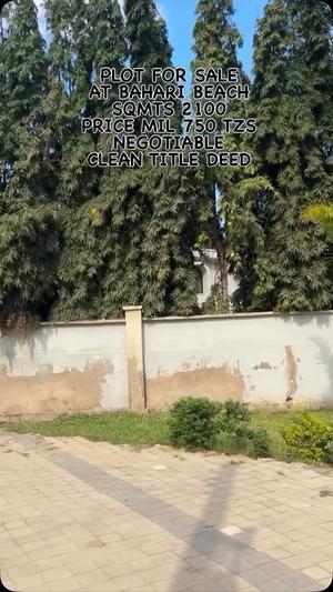 Plot for sale in Bahari Beach, Dar Es Salaam sqm 2100 Plot for sale in Bahari Beach, Dar Es Salaam sqm 2100