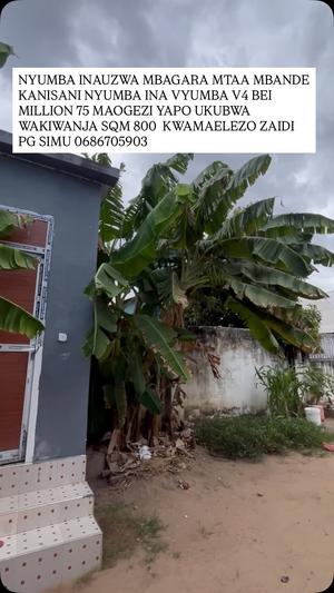 4 Bedrooms House for Sale in Mbagala Mtaa Mbande Kanisani, Dar Es Salaam (800 sqm) 4 Bedrooms House for Sale in Mbagala Mtaa Mbande Kanisani, Dar Es Salaam (800 sqm)
