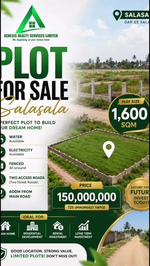 Kiwanja kinauzwa Salasala Benaco, Dar Es Salaam sqm 1600 Kiwanja kinauzwa Salasala Benaco, Dar Es Salaam sqm 1600