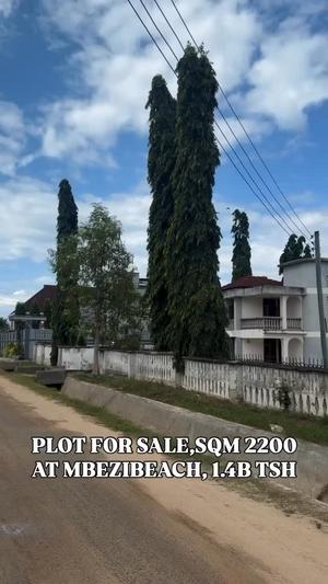 Plot for sale in Mbezi Beach, Dar Es Salaam sqm 2200