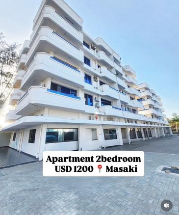Apartment ya vyumba viwili inapangishwa Masaki, Dar Es Salaam