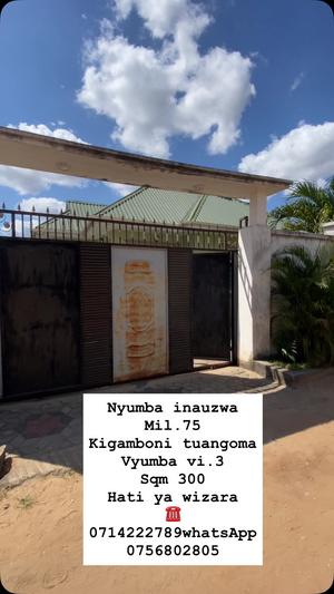 Nyumba ya vyumba vitatu inauzwa Kigamboni Tuangoma, Dar Es Salaam (300 sqm)
