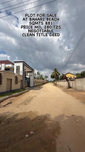 Plot for sale in Bahari Beach, Dar Es Salaam sqm 881 Plot for sale in Bahari Beach, Dar Es Salaam sqm 881