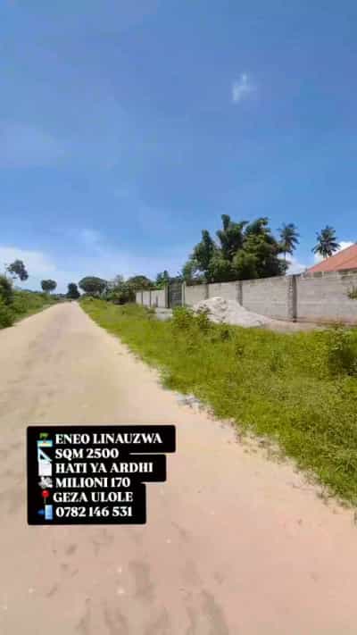 Kiwanja kinauzwa Kigamboni Geza Ulole, Dar Es Salaam (2500 sqm) Kiwanja kinauzwa Kigamboni Geza Ulole, Dar Es Salaam (2500 sqm)