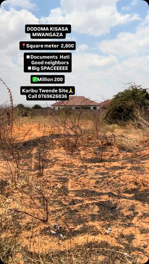 Kiwanja kinauzwa Dodoma Kisasa Mwangaza (2800 sqm) Kiwanja kinauzwa Dodoma Kisasa Mwangaza (2800 sqm)
