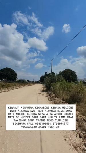 Plot for sale in Kigamboni Kibada, Dar Es Salaam sqm 820 Plot for sale in Kigamboni Kibada, Dar Es Salaam sqm 820
