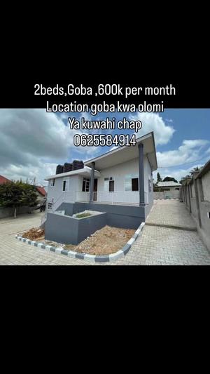 Nyumba ya vyumba viwili inapangishwa Goba Kwa Olomi, Dar Es Salaam