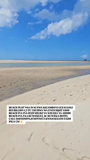 Beach Plot kinauzwa Gezaulole, Kigamboni, Dar Es Salaam (4500 sqm) Beach Plot kinauzwa Gezaulole, Kigamboni, Dar Es Salaam (4500 sqm)