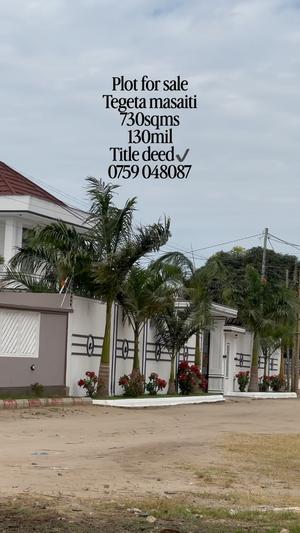 Kiwanja kinauzwa Tegeta Masaiti, Dar Es Salaam (730 sqm)