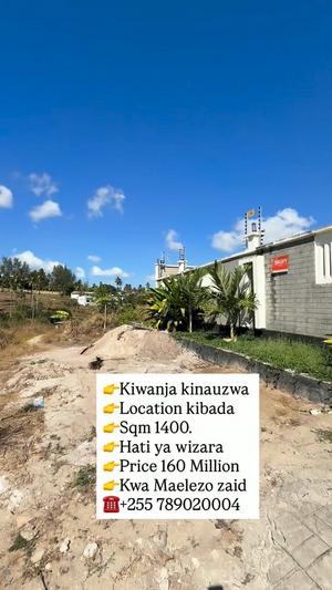 Kiwanja kinauzwa Kibada, Kigamboni, Dar Es Salaam sqm 1400
