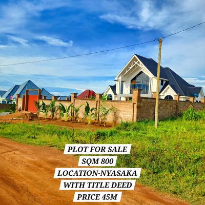 Kiwanja kinauzwa Nyasaka, Mwanza sqm 840