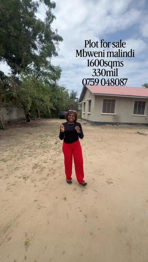 Residential Plot for Sale in Mbweni Malindi, Dar Es Salaam (1600 sqm)
