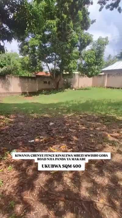 Kiwanja kinauzwa Goba Road Njia Pande Ya Makabe, Dar Es Salaam (400 sqm)