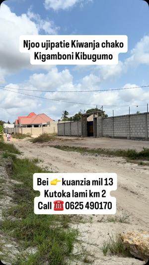 Kiwanja kinauzwa Kigamboni Kibugumo, Dar Es Salaam (400 sqm)