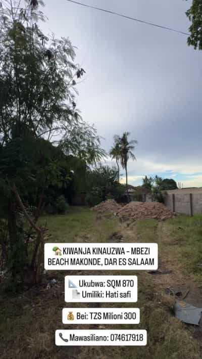 Kiwanja kinauzwa Mbezi Beach Makonde, Dar Es Salaam (870 sqm)