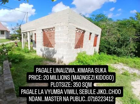 Nyumba ya vyumba viwili inauzwa Kimara Suka, Dar Es Salaam (350 sqm)