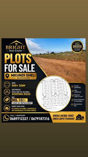 Plot for sale in Mkundi Sheli, Morogoro sqm 500 Plot for sale in Mkundi Sheli, Morogoro sqm 500