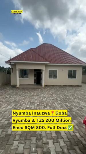 3 Bedrooms House for Sale in Goba Center, Dar Es Salaam (800 sqm)