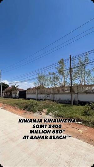 Residential Plot for Sale in Bahar Beach, Dar Es Salaam (2400 sqm)