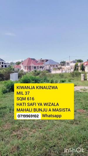 Kiwanja kinauzwa Bunju A Masista, Dar Es Salaam sqm 616 Kiwanja kinauzwa Bunju A Masista, Dar Es Salaam sqm 616