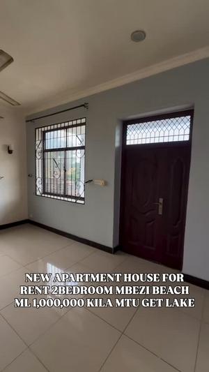 Apartment ya vyumba viwili inapangishwa Mbezi Beach, Dar Es Salaam