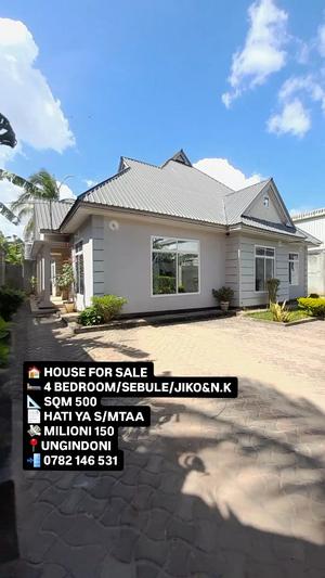 4 Bedrooms House for Sale in Kigamboni Ungindoni, Dar Es Salaam (500 sqm)