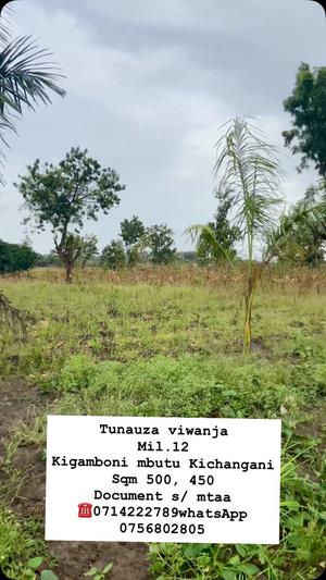 Kiwanja kinauzwa Kigamboni Mbutu Kichangani, Dar Es Salaam (500 sqm) Kiwanja kinauzwa Kigamboni Mbutu Kichangani, Dar Es Salaam (500 sqm)