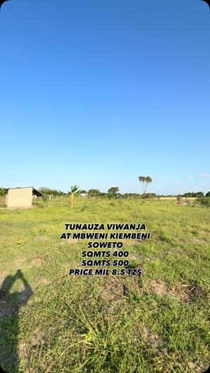 Plots for sale in Mbweni Kiembeni Soweto, Dar Es Salaam sqm 400 Plots for sale in Mbweni Kiembeni Soweto, Dar Es Salaam sqm 400