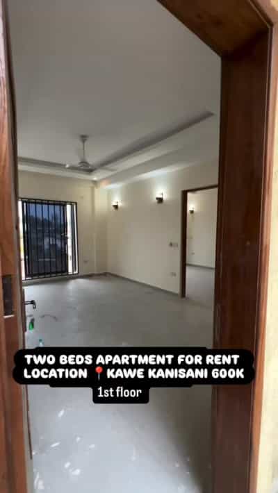 Apartment ya vyumba viwili inapangishwa Kawe Kanisani, Dar Es Salaam