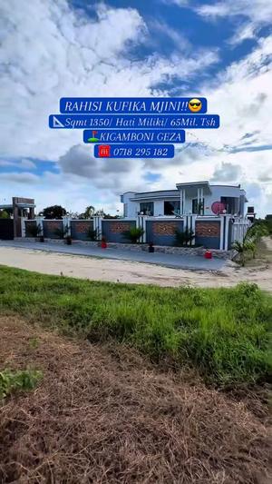 Plot for sale in Kigamboni Geza, Dar Es Salaam sqm 1350
