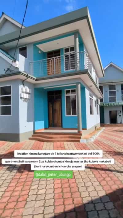 Apartment ya vyumba viwili inapangishwa Kimara Korogwe, Dar Es Salaam