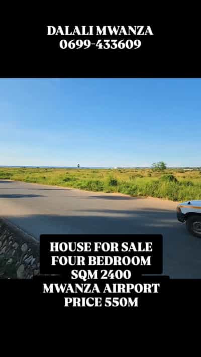 Nyumba ya vyumba vinne inauzwa Mwanza Airport, Dar Es Salaam (2400 sqm)