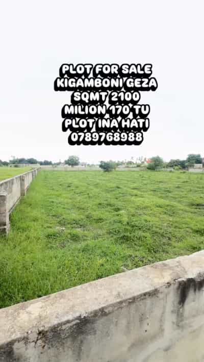 Kiwanja kinauzwa KIGAMBONI Geza, Dar Es Salaam (2100 sqm)