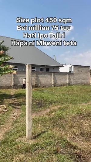 Plot for sale in Mbweni Teta, Dar Es Salaam sqm 450 Plot for sale in Mbweni Teta, Dar Es Salaam sqm 450