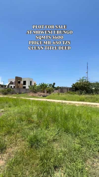 Kiwanja kinauzwa MBWENI UBUNGO, Dar Es Salaam (3600 sqm)