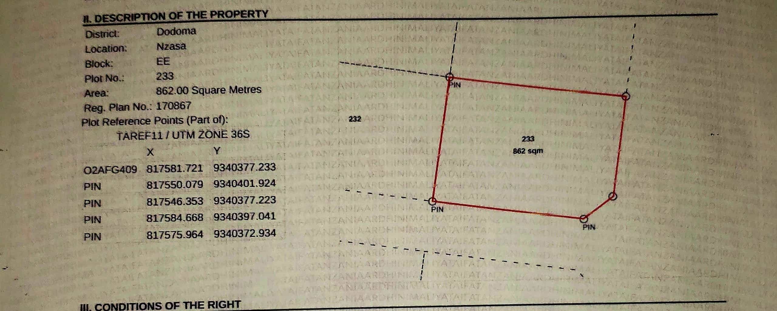 Plot for sale in Chihanga, Dodoma Plot for sale in Chihanga, Dodoma
