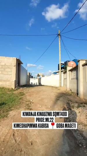 Kiwanja kinauzwa Goba Magorofani, Dar Es Salaam sqm 400 Kiwanja kinauzwa Goba Magorofani, Dar Es Salaam sqm 400