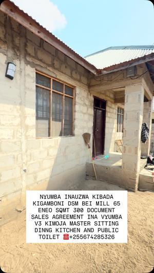 Nyumba ya vyumba vitatu inauzwa Kibada, Dar Es Salaam (300 sqm)