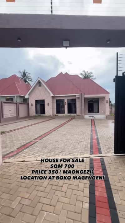 Nyumba ya vyumba vinne inauzwa Boko Magenge Ushuhani, Dar Es Salaam (700 sqm)