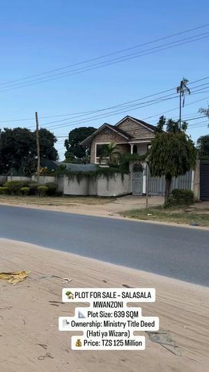 Kiwanja kinauzwa Salasala, Dar Es Salaam sqm 639 Kiwanja kinauzwa Salasala, Dar Es Salaam sqm 639